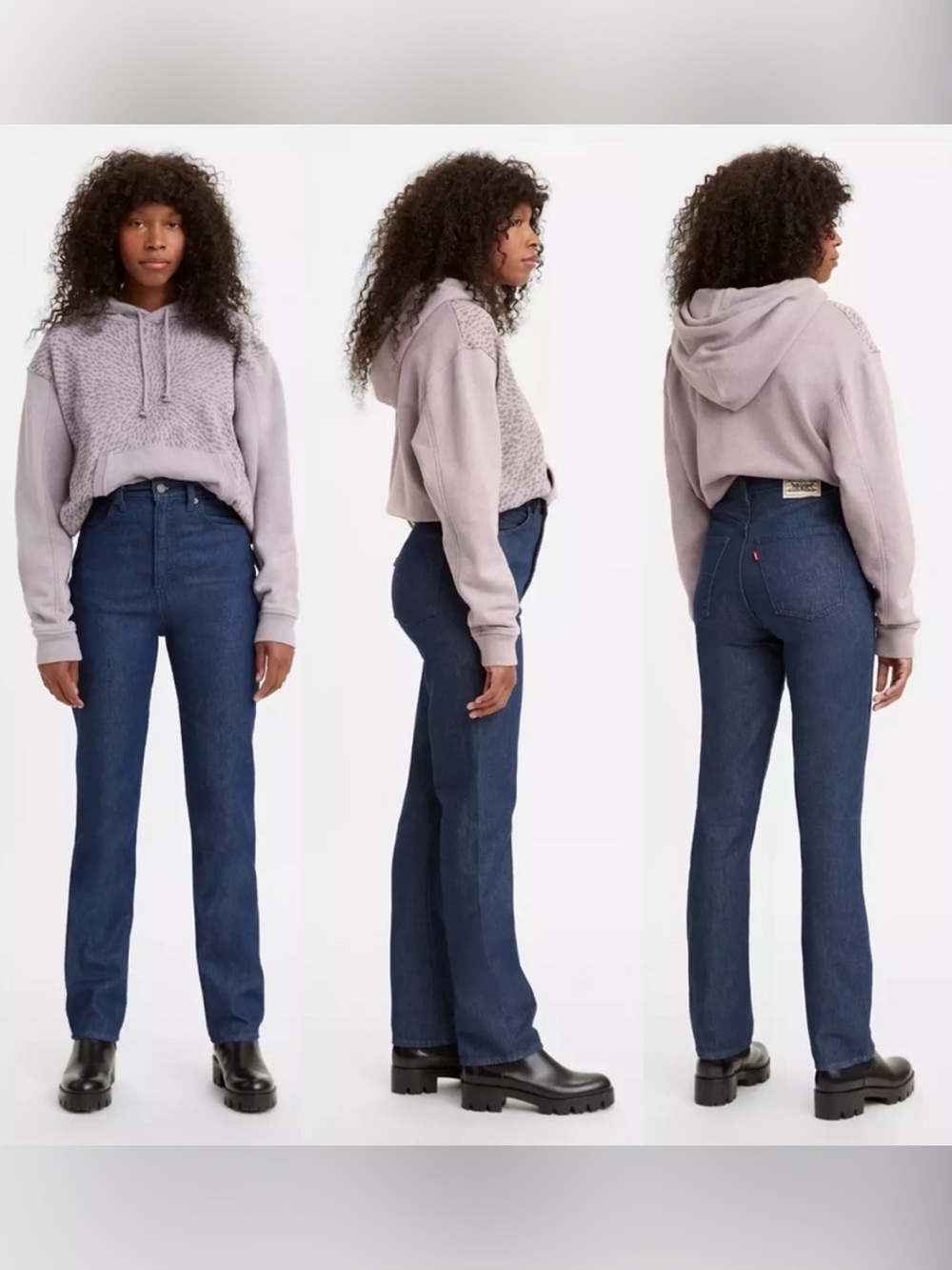 Levi’s Wellthread 70’s High Rise Slim Straight Botanic Indigo Jeans EUC